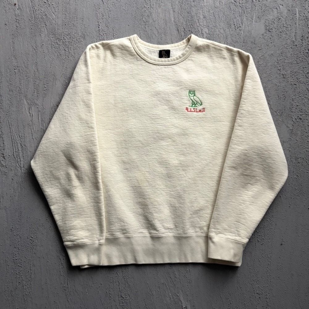 OVO Arabic Sweatshirt Large White October's Very Own Embroidered Pullover